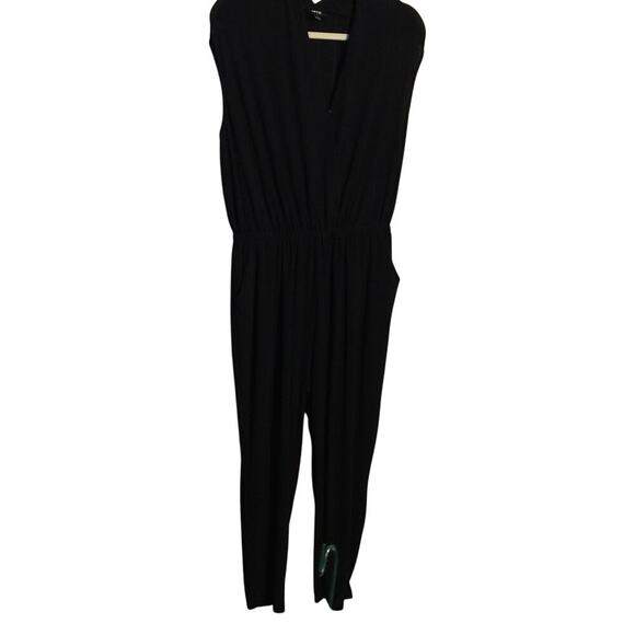 Apt. 9 Women's Black Sleeveless Jumpsuit pockets Elastic Waist XL - Picture 1 of 9